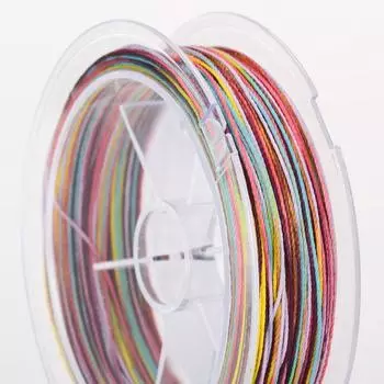 Color Gradient Line South America Wax Rope Colorful Braided Rope Strand Dragon Scale Carrying Strap Material Color Rope Handcraft Cord Braiding Cord 14#
