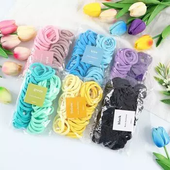 Color Hair Ring Women Ponytail Holder Korean Style Hair Rope Hair Accessories Elastic Rubber Band фиолетовый