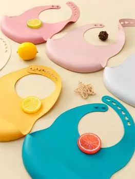 Color Kids 1PCS Baby Bib Adjustable Waterproof Bibs Babies Soft Silicone Newborn Saliva Dripping Towel Drooling Scarf Baby Stuff