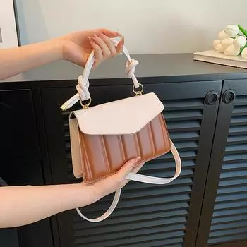 Color matching fashion portable women s bag 2024 new casual messenger simple bag shoulder small square bag casual handbag хаки