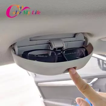 Color My Life 1 комплект автомобильный держатель для солнцезащитных очков чехол для очков подходит для Volkswagen VW Polo 6R 2011-2016 2017 2018 бежевый