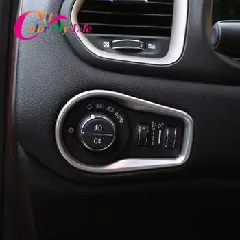 Color My Life ABS Хромированная кнопка включения головного света, накладка для Jeep Renegade 2015 - Панель ручек фар