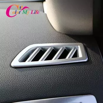 Color My Life Car Styling, защитная накладка на вентиляционное отверстие салона, наклейка для Renault Koleos для Samsung QM6 2016 Stainless Silver