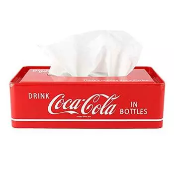 COLOR PJ-TC003 Футляр для салфеток Coca-Cola Красный [Drink/RD] Высота 3,0 x Ширина 9,8 x Глубина 5,3 дюйма (7,5 х 25 х 13,5 см)