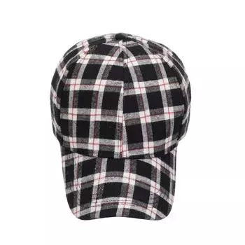 Color plaid baseball cap personalized printing square sunshade cap spot чёрный