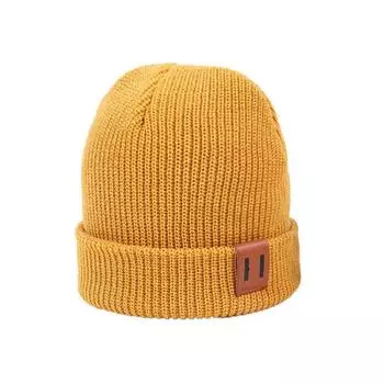 Color Plain Knitted Cap With Polyester Material For Kids And Adults Outdoors For Yellow,Child