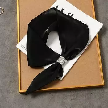 Color Sunscreen Shawl Imitation silk Satin False Collar Silk Scarf Cross Scarves Cross Neckerchief