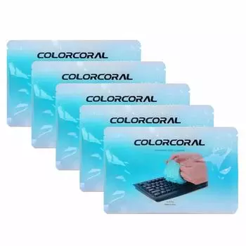 COLORCORAL Чистящий гель-очиститель для клавиатуры x 5 пакетов Удаляет грязь и пыль с салона автомобиля, легко очищает углы липких поверхностей (70г Синий)