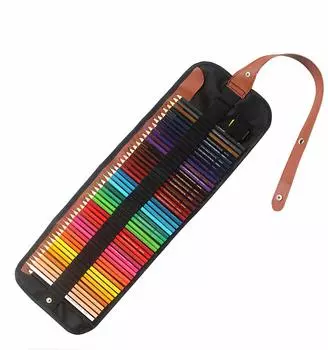 Colored colored for coloring and storage case art supplies pencil sharpener and eraser included pencils, oil-based pencils, drawing, included, set,