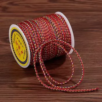 Colorful Braided Rope Five-Color Line Bracelet Wrist String Braiding String Dragon Boat Festival Kids DIY Hand-Knitting Thread Material Roll Thick 2mm 50 m/Roll