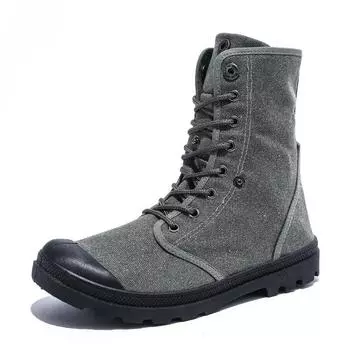 Colorful Brand Designer Men Casual Boots Platform Cuffs Mens Martin Boots Fashion High Top Winter Boots for Male 7 чёрный