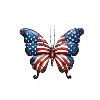 Colorful Butterfly 2D Acrylic Hanging Ornaments Decorative Pendants Decoration Assembly Props One Size красный