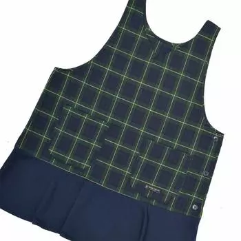 COLORFUL CANDY STYLE Apron for Nursery Just Put It Nursery Adjustable Tartan Dark NC600300 Teachers, Women, On, School, Kindergarten, Size, Check,