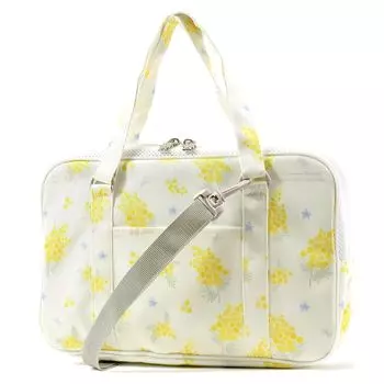 COLORFUL CANDY STYLE Calligraphy and Mimosa for Elementary School with Shoulder Includes a Free Wiping Set, Water-Repellent Lightweight, Fleur,