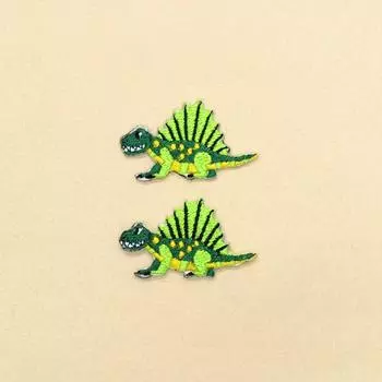 COLORFUL CANDY STYLE Iron Patch for Boys Embroidered for Children Kindergarten Nursery School Applique Dimetrodon of N6624600 (Set 2)