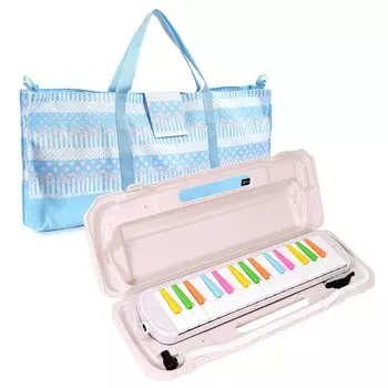 COLORFUL CANDY STYLE Музыкальный набор Клавиатура Футляр для губной гармошки Музыкальный инструмент Корпус Набор пианики Милая девушка, очарованная горошком и кружевной лентой Конфеты