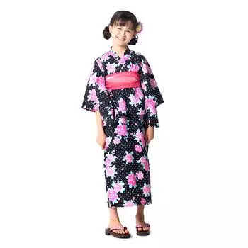 COLORFUL CANDY STYLE Yukata Set 130cm Rose and Polka Yukata Set Dress Fireworks Festival Summer Festival Girls NB700430 Dots/Pink Children s
