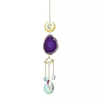 Colorful Crystal Sun Catcher Original Stone Wind Chime Pendant Funny Rainbow Maker Living Room