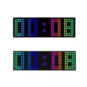 Colorful Digital Desktop Alarm Clock 12/24H Display Portable 9.4x1.1x2.9inch for Bedroom Table and Travel Versatile Stylish