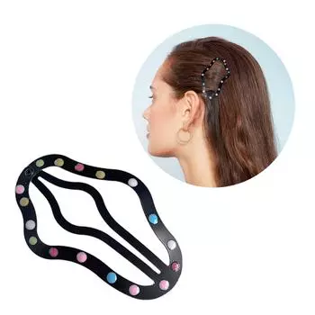 Красочные точки шпильки для волос Harajuku Girl заколка для волос серебристо-черного цвета челка хвост косички заколка для волос для женщины девушки подарок T2 серебряный