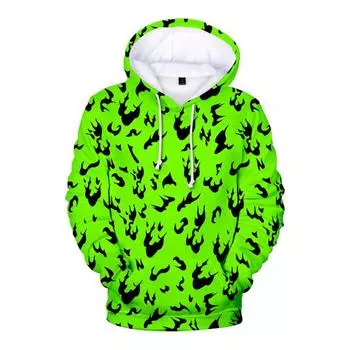 Colorful Fire Hoodie For Men Hoodies 3D Printed Black White Sweatshirts Popular Harajuku Style Streetwear Fashion Casual Coat S