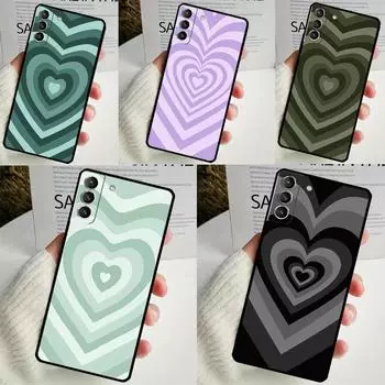 Colorful Heart Circle Love Case For Samsung Galaxy S22 S23 S24 Ultra Note 20 10 S8 S9 S10 Plus S21 S20 FE Soft Cover Galaxy S24 Plus