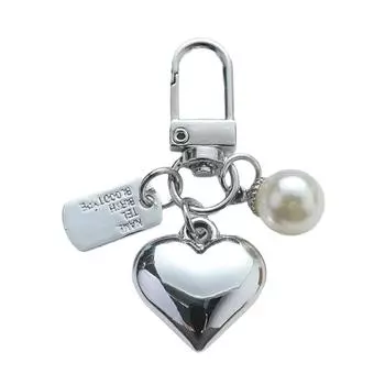 Colorful Heart Pendant Keychain Love Shapes Cellphones Straps for Women and Girls Unique Bag Pendant Chic Phone Charm 2