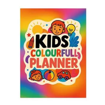 Colorful Kids Planner for Daily Schedule And Goal Tracking Fun Educational Organizer with Doodle Pages Children s Homework Planner A