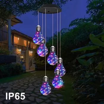 Colorful Lights Solar Wind Chimes For Outside, Hanging Solar Lights Wind Chime Windchimes for Outdoor Garden Balcony Bedroom Yard