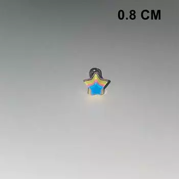 Colorful Star Annular Ear Bone Nail Stainless Steel Cute Love Heart Cross Earrings For Women Body Puncture Accessories