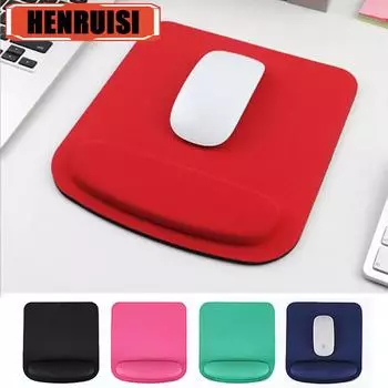 Цветной коврик для мыши на запястье, большой, утолщенный, нескользящий, обучающий и офисный коврик для запястья чёрный