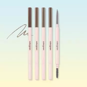 Colorgram Gyeolssak Slim Brow Pencil 5 COLOR, корейская косметика, KPOP 01 Dark Brown