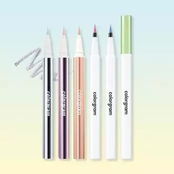 Colorgram Milk Younglong Глиттерная подводка 6 ЦВЕТ (Отдельный предмет/Издание Powerpuff Girls) 06Cream glitter