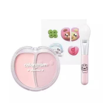 COLORGRAM Tintin Dory Duo Румяна + Набор кистей 3 предмета [COLORGRAM x NUNU.SSI] P000DYDN - 01 Pink Mochi Duo