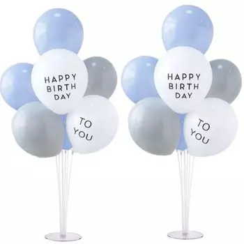 Coloris С Днем Рождения Подставка для воздушных шаров Воздушные шары Свадьба Свадьба День рождения День рождения (Серый МИКС)