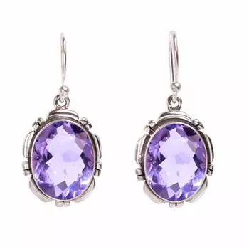 Colour Changing Alexandrite 925 Sterling Silver Earring V423, Purple & Pink Earring, Oval Earring, Valentin s Day Gift, Gift For Her, Birthday Gift, H