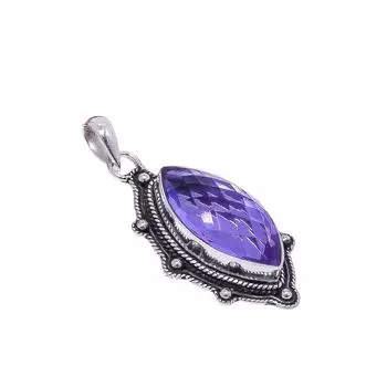 Colour Changing Alexandrite 925 Sterling Silver Pendant V9020, Purple & Pink Pendant, Marquish Pendant, Valentin s Day Gift, Gift For Her, Birthday Gi