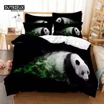 Colour Panda Duvet Cover Set, Fashion Bedding Set, Soft Comfortable Breathable Duvet Cover, For Bedroom Guest Room Decor EU single(135x200cm)