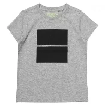 [comance] Детская футболка с квадратным принтом c2025T507 Melange/100
