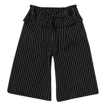 [comance] Girls Striped Pants C2021p258 Black/100