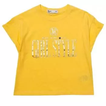 [comance] Shine Sleeve Roll Up T shirT c2021T159 Yellow/100
