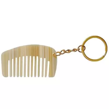 Comb Charm Keyring Acetate Miniature Milk White/Black White for Bag Backpack Purse Wallet Women Hair Care Accessory 1