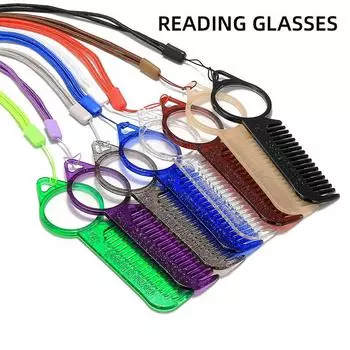 Очки для чтения Comb, модные ультралегкие очки для пресбиопии, портативные очки для дальнего зрения для женщин, подарочные очки +1.0 чёрный