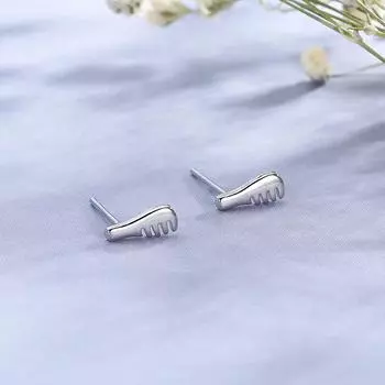 Comb Stud Earrings Female Simple Cute Glossy Earrings Personalized Fun Korean Version Niche Design Accessories