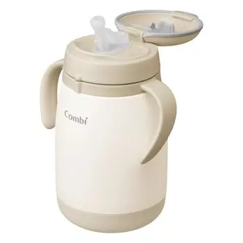 Combi наконец-то представляет холодную кружку для холодных напитков Rakumag из нержавеющей стали бежевого цвета объемом 370 мл с термосом, сохраняющим холод, соломинка Выпущена в феврале 2025 г. [Rakumag