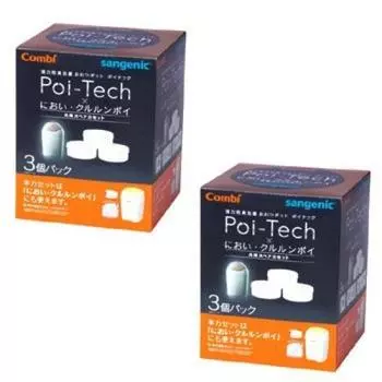 Combi Strong дезодорирующий и антибактериальный подгузник Smell Kururunpoi Common запасная кассета 3 шт. x 2 Poi-Tech (всего 6)