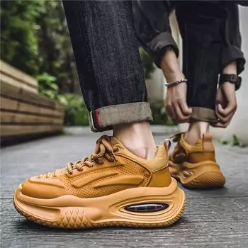 Combination 2024 four seasons national tide men s niche thick-soled ins board shoes Hong Kong style thick-soled breathable sports shoes men s tide 39