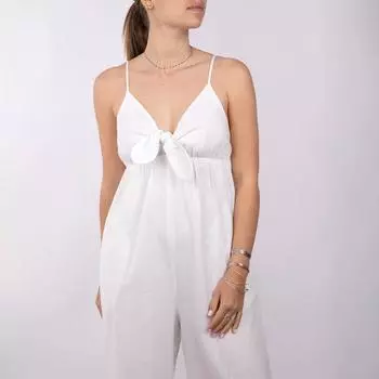 Белый комбинезон из стеллии с бантом Женский LA PETITE ETOILE S белый