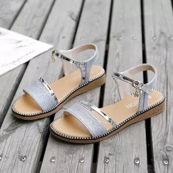 Comemore 2024 Летние новые золотые туфли на плоской подошве для женщин Женские повседневные босоножки на танкетке с низким каблуком для девочек Туфли на маленьком каблуке Эспадрильи 35 чёрный