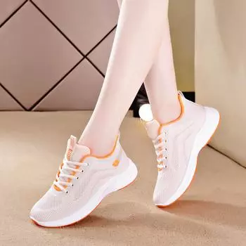Comemore 2024 Spring Breathable Fashion Sports Leisure Running Comfortablecasual Fitness Shoes Dancing Flat Soft Sole Sneakers 35 чёрный